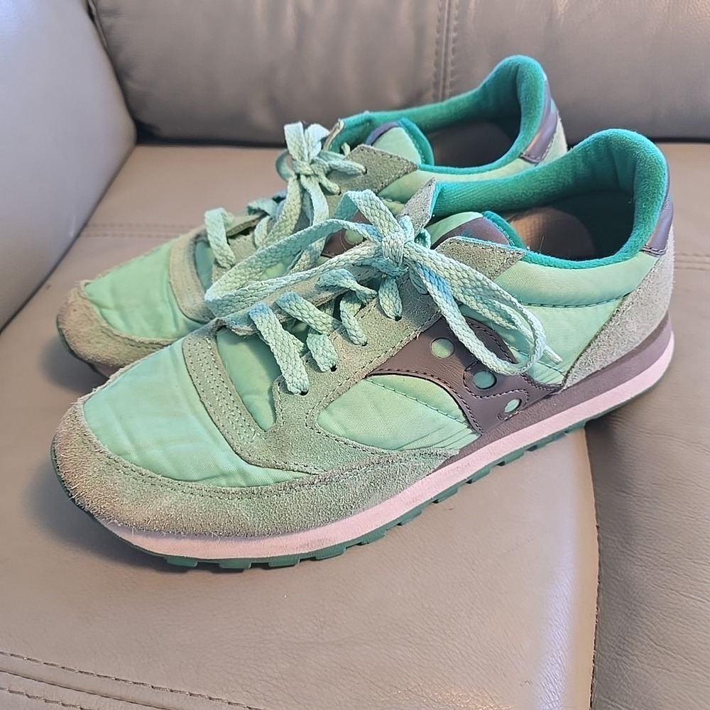 Saucony Jazz Low Top Pro‎ Mint Green Womens Size 8.5 Shoes Sneakers